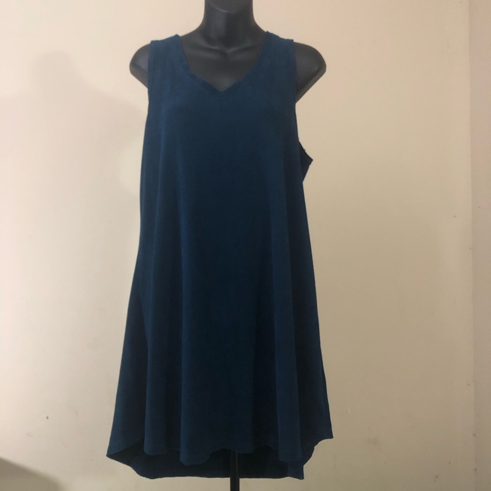 Another love dress blue green size M velvet feel